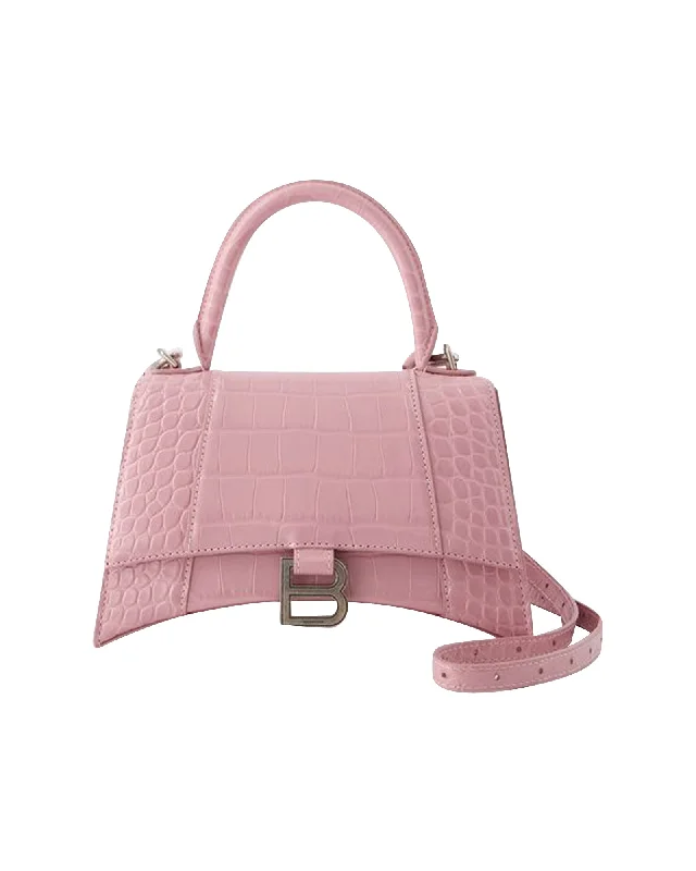 Hand - painted Canvas Crossbody Bag in Yellow for a Unique and Artistic LookHourglass Small Bag - Balenciaga - Leather - Powder Pink Hand - painted Canvas Crossbody Bag in Yellow for a Unique and Artistic LookHourglass Small Bag - Balenciaga - Leather - Powder Pink