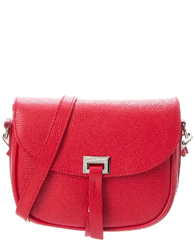 Leather - Trimmed Denim Crossbody Bag in Blue for a Vintage - Inspired LookItalian Leather Crossbody Leather - Trimmed Denim Crossbody Bag in Blue for a Vintage - Inspired LookItalian Leather Crossbody