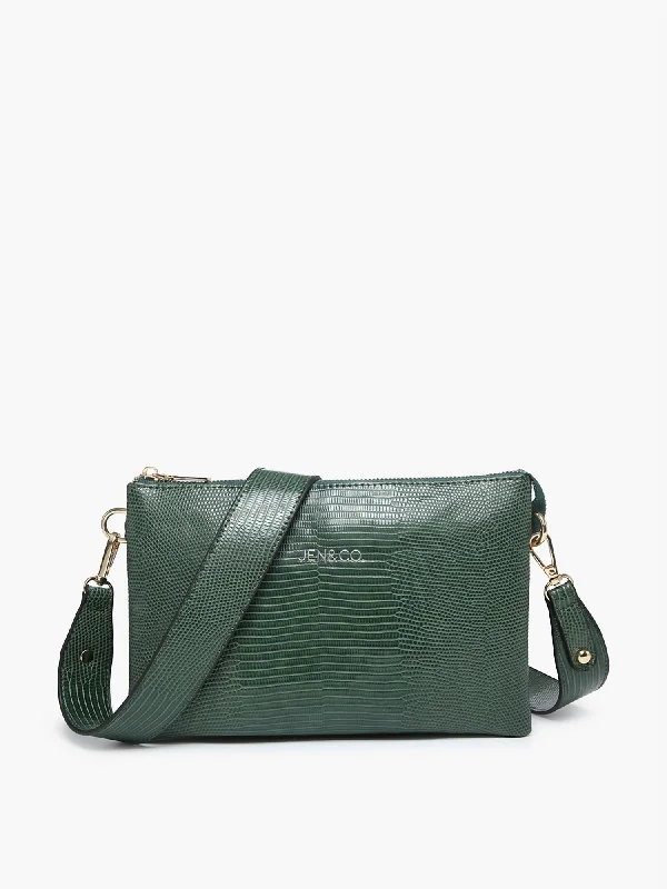 Geometric - Printed PVC Crossbody Bag in Multicolor for Trendy Street StyleIzzy Vegan Lizard Crossbody Bag In Green