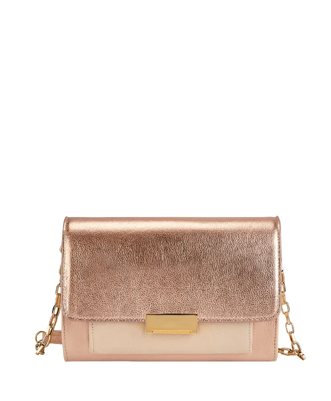 Women's Crossbody Bag with Multiple Compartments in Gray for Organized Daily UseKate Crossbody Bag In Metallic Rose Women's Crossbody Bag with Multiple Compartments in Gray for Organized Daily UseKate Crossbody Bag In Metallic Rose