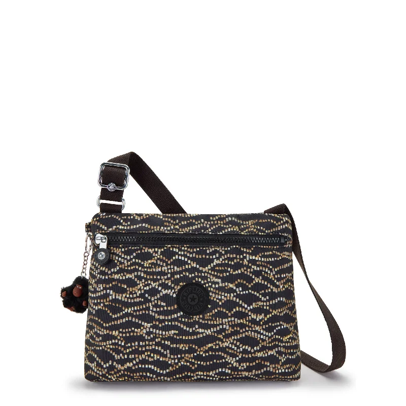 Leather - Trimmed Denim Crossbody Bag in Blue for a Vintage - Inspired LookKipling Merriweather Printed Crossbody Bag Leather - Trimmed Denim Crossbody Bag in Blue for a Vintage - Inspired LookKipling Merriweather Printed Crossbody Bag