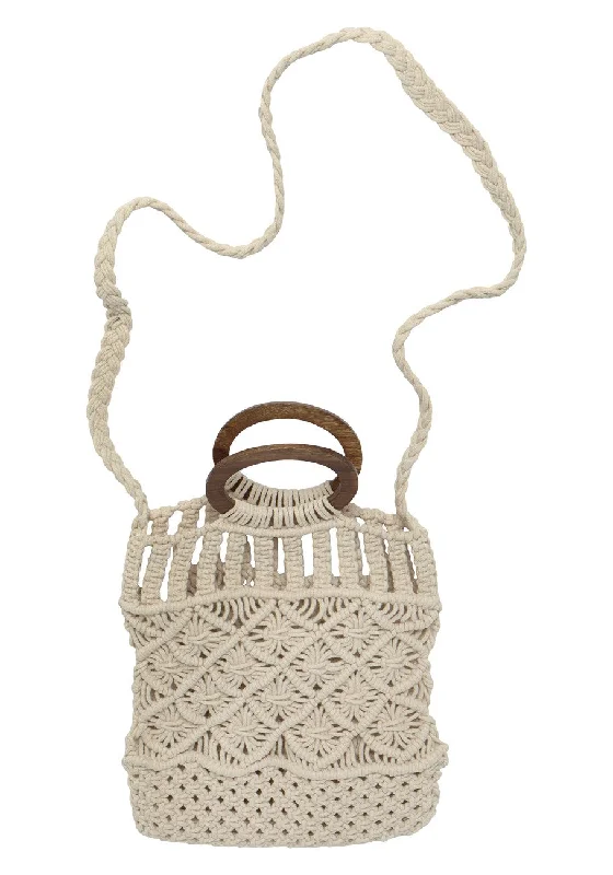 Hand - painted Canvas Crossbody Bag in Yellow for a Unique and Artistic LookLASCANA Women's Macrame Convertible Crossbody Bag, Ivory, O/S Hand - painted Canvas Crossbody Bag in Yellow for a Unique and Artistic LookLASCANA Women's Macrame Convertible Crossbody Bag, Ivory, O/S