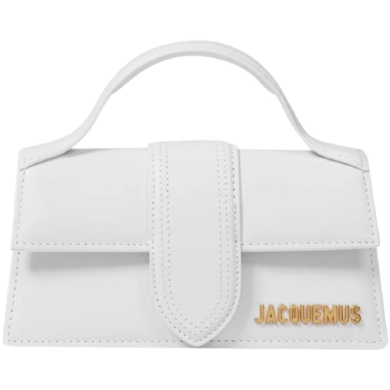 Women's Crossbody Bag with Chain Strap in Gold for a Glamorous TouchLe Bambino Crossbody - Jacquemus - White - Leather Women's Crossbody Bag with Chain Strap in Gold for a Glamorous TouchLe Bambino Crossbody - Jacquemus - White - Leather