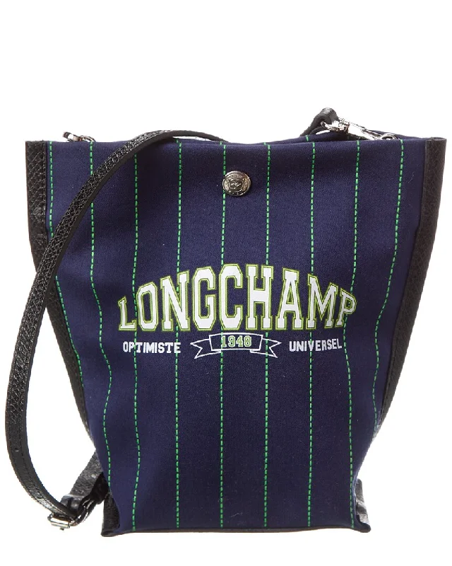 Women's Crossbody Bag with Zippered Pocket on the Back in Red for SecurityLongchamp Essential XS Canvas Crossbody