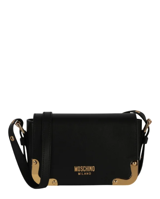 Women's Crossbody Bag with Magnetic Closure in White for Quick AccessMetal-Corners Leather Crossbody Bag Women's Crossbody Bag with Magnetic Closure in White for Quick AccessMetal-Corners Leather Crossbody Bag