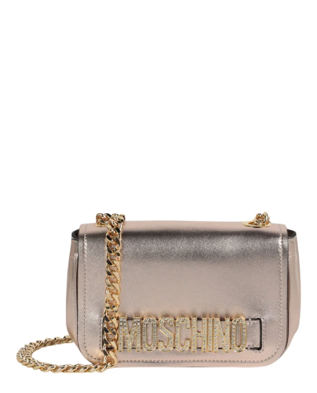 Suede Crossbody Bag in Olive Green for Fall Fashion StatementsMetallic Leather Crystal-Embellished Logo Crossbody Bag Suede Crossbody Bag in Olive Green for Fall Fashion StatementsMetallic Leather Crystal-Embellished Logo Crossbody Bag