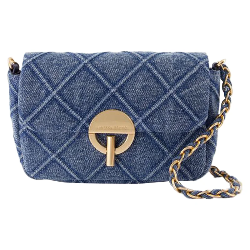 Embroidered Silk Crossbody Bag in Purple for Formal Events and WeddingsMoon Mm Crossbody - Vanessa Bruno - Cotton - Blue Embroidered Silk Crossbody Bag in Purple for Formal Events and WeddingsMoon Mm Crossbody - Vanessa Bruno - Cotton - Blue