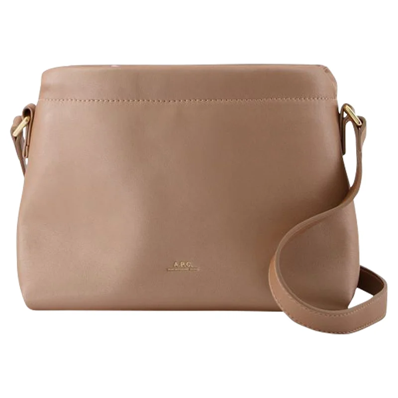 Straw Crossbody Bag in Natural Color for Beach Vacations and Summer DaysNinon Mini Crossbody - A.P.C. - Synthetic Leather - Pink Straw Crossbody Bag in Natural Color for Beach Vacations and Summer DaysNinon Mini Crossbody - A.P.C. - Synthetic Leather - Pink