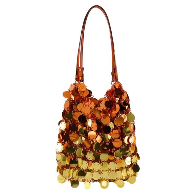Women's Crossbody Bag with Zippered Pocket on the Back in Red for SecurityOversized Sequin Purse - Rabanne - Polyester - Gold Women's Crossbody Bag with Zippered Pocket on the Back in Red for SecurityOversized Sequin Purse - Rabanne - Polyester - Gold