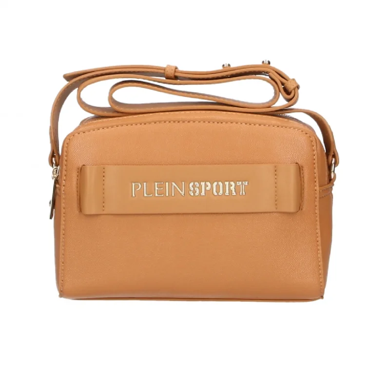 Women's Crossbody Bag with Zippered Pocket on the Back in Red for SecurityPlein Sport Polyurethane Crossbody Women's Bag Women's Crossbody Bag with Zippered Pocket on the Back in Red for SecurityPlein Sport Polyurethane Crossbody Women's Bag