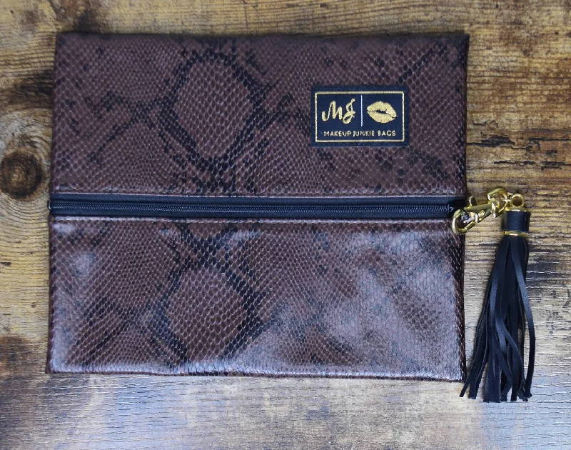 Hand - painted Canvas Crossbody Bag in Yellow for a Unique and Artistic LookPython Gold Label Bag In Brown Hand - painted Canvas Crossbody Bag in Yellow for a Unique and Artistic LookPython Gold Label Bag In Brown