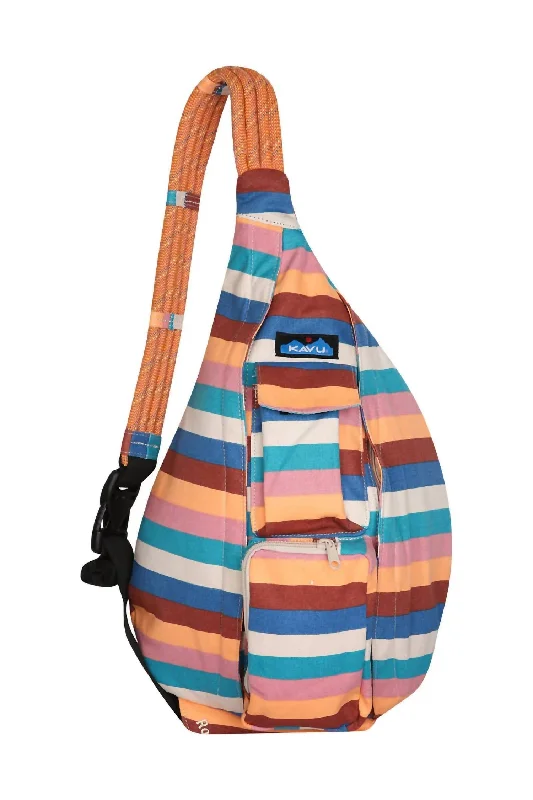 Plus - size Women's Crossbody Bag in Burgundy for Ample StorageRope Bag In Sweet Stripe Plus - size Women's Crossbody Bag in Burgundy for Ample StorageRope Bag In Sweet Stripe
