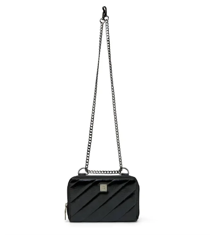 Metallic Crossbody Bag in Silver for New Year's Eve and Special CelebrationsStarlet Wallet Crossbody Bag In Luxe Crackle Black Metallic Crossbody Bag in Silver for New Year's Eve and Special CelebrationsStarlet Wallet Crossbody Bag In Luxe Crackle Black