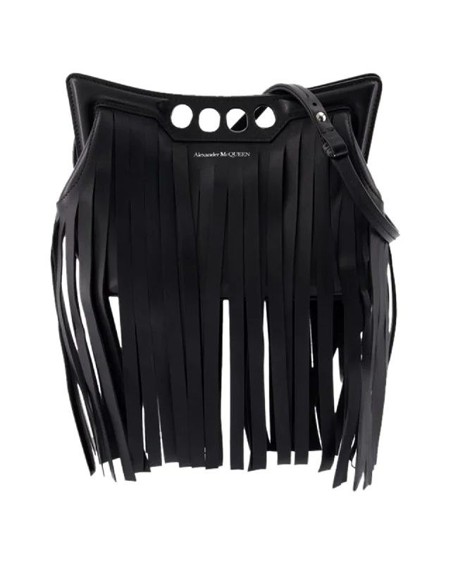 Women's Mini Crossbody Bag in Pink Velvet with Rhinestone Accents for Girls' Nights OutThe Mini Peak Crossbody - Alexander McQueen - Leather - Black Women's Mini Crossbody Bag in Pink Velvet with Rhinestone Accents for Girls' Nights OutThe Mini Peak Crossbody - Alexander McQueen - Leather - Black