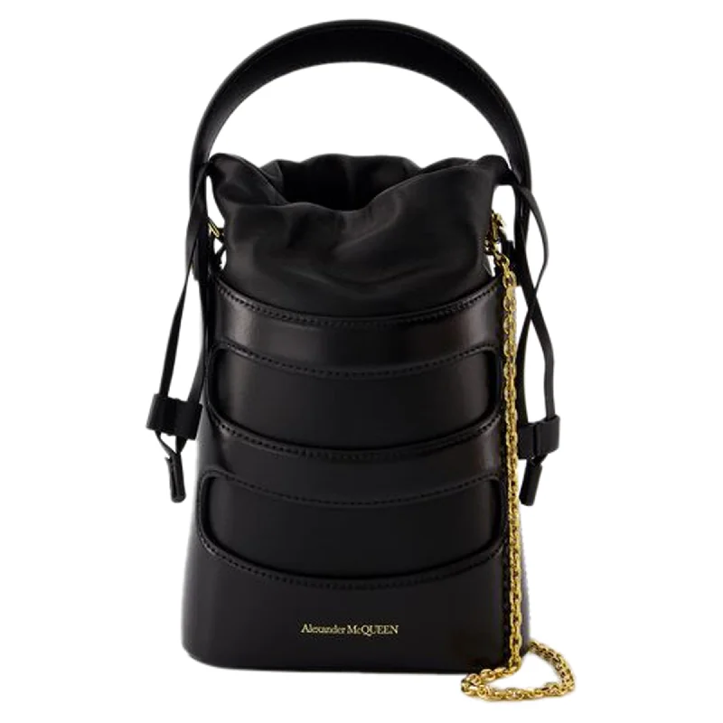 Medium - sized Canvas Crossbody Bag in Beige with Floral Print for Spring OutingsThe Rise Mini Crossbody - Alexander McQueen - Leather - Black Medium - sized Canvas Crossbody Bag in Beige with Floral Print for Spring OutingsThe Rise Mini Crossbody - Alexander McQueen - Leather - Black