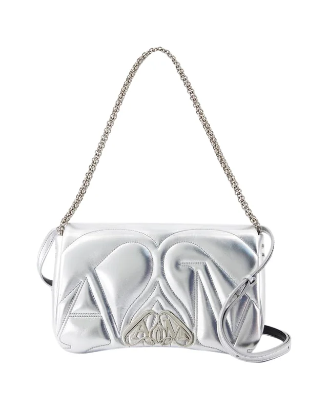 Geometric - Printed PVC Crossbody Bag in Multicolor for Trendy Street StyleThe Seal Small Crossbody - Alexander McQueen - Leather - Silver