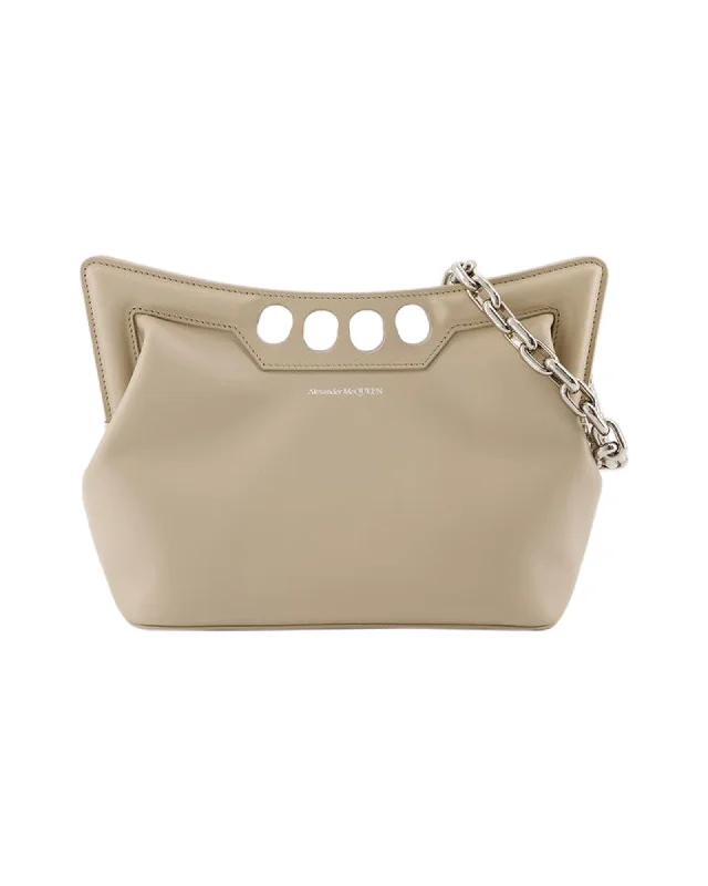Women's Crossbody Bag with Multiple Compartments in Gray for Organized Daily UseThe Small Peak Purse - Alexander McQueen - Leather - Camel Women's Crossbody Bag with Multiple Compartments in Gray for Organized Daily UseThe Small Peak Purse - Alexander McQueen - Leather - Camel