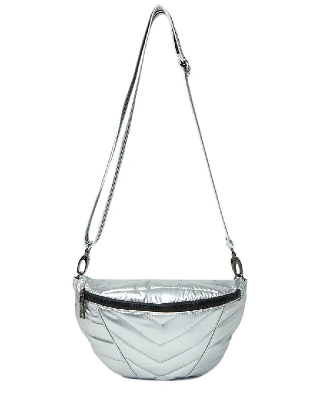 Metallic Crossbody Bag in Silver for New Year's Eve and Special CelebrationsThink Royln Little Runaway Crossbody Metallic Crossbody Bag in Silver for New Year's Eve and Special CelebrationsThink Royln Little Runaway Crossbody