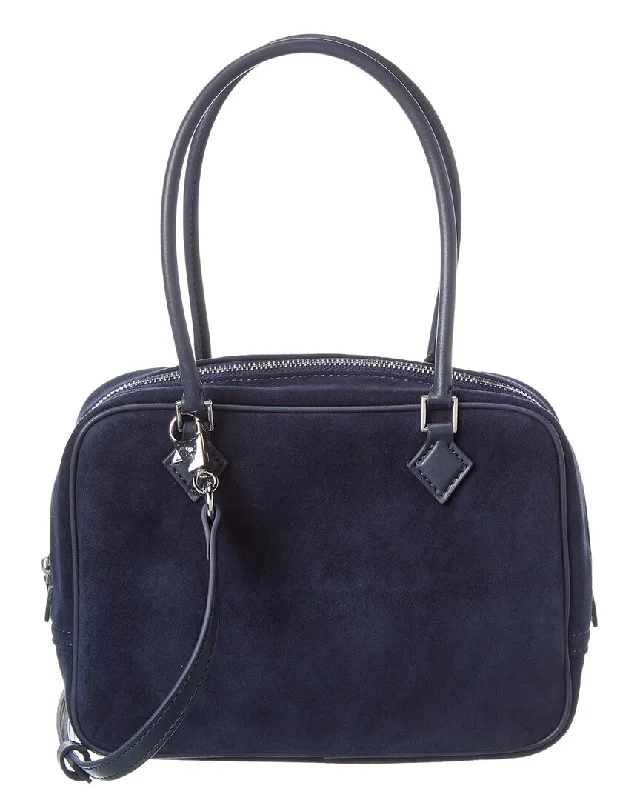 Leather - Trimmed Denim Crossbody Bag in Blue for a Vintage - Inspired LookTiffany & Fred Paris Soft Suede Top Handle Crossbody Leather - Trimmed Denim Crossbody Bag in Blue for a Vintage - Inspired LookTiffany & Fred Paris Soft Suede Top Handle Crossbody