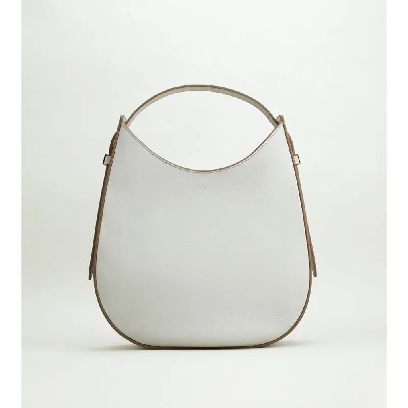 Medium - sized Canvas Crossbody Bag in Beige with Floral Print for Spring OutingsTod's Oboe Bag Small Medium - sized Canvas Crossbody Bag in Beige with Floral Print for Spring OutingsTod's Oboe Bag Small