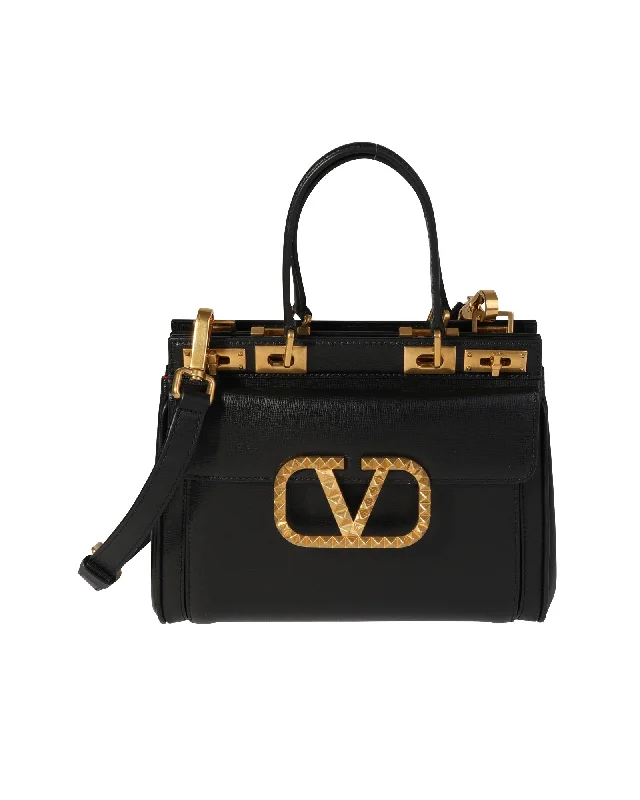 Women's Mini Crossbody Bag in Pink Velvet with Rhinestone Accents for Girls' Nights OutValentino Alcove Black Grainy Calfskin Small Rockstud Bag Women's Mini Crossbody Bag in Pink Velvet with Rhinestone Accents for Girls' Nights OutValentino Alcove Black Grainy Calfskin Small Rockstud Bag
