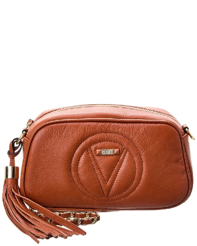 Plus - size Women's Crossbody Bag in Burgundy for Ample StorageValentino by Mario Valentino Bella Leather Crossbody Plus - size Women's Crossbody Bag in Burgundy for Ample StorageValentino by Mario Valentino Bella Leather Crossbody