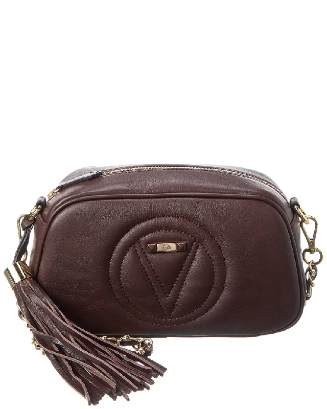 Quilted Leather Crossbody Bag in Cream for a Classic and Elegant AppearanceValentino by Mario Valentino Bella Signature Leather Crossbody Quilted Leather Crossbody Bag in Cream for a Classic and Elegant AppearanceValentino by Mario Valentino Bella Signature Leather Crossbody