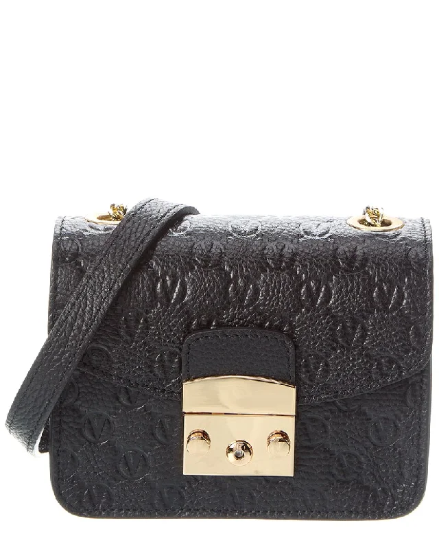 Women's Crossbody Bag with Magnetic Closure in White for Quick AccessValentino by Mario Valentino Bijou Dollaro Monogram Leather Crossbody Women's Crossbody Bag with Magnetic Closure in White for Quick AccessValentino by Mario Valentino Bijou Dollaro Monogram Leather Crossbody