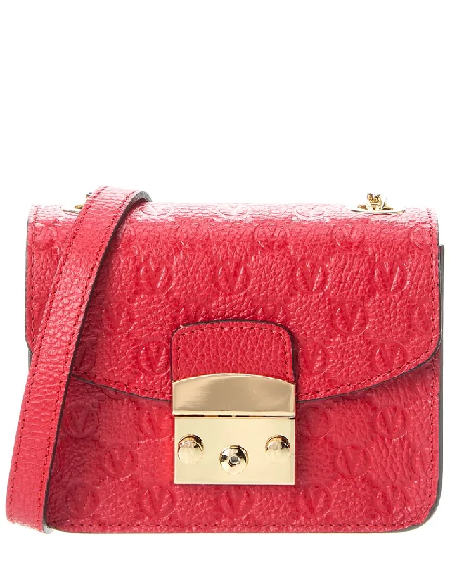 Women's Crossbody Bag with Chain Strap in Gold for a Glamorous TouchValentino by Mario Valentino Bijou Leather Crossbody Women's Crossbody Bag with Chain Strap in Gold for a Glamorous TouchValentino by Mario Valentino Bijou Leather Crossbody