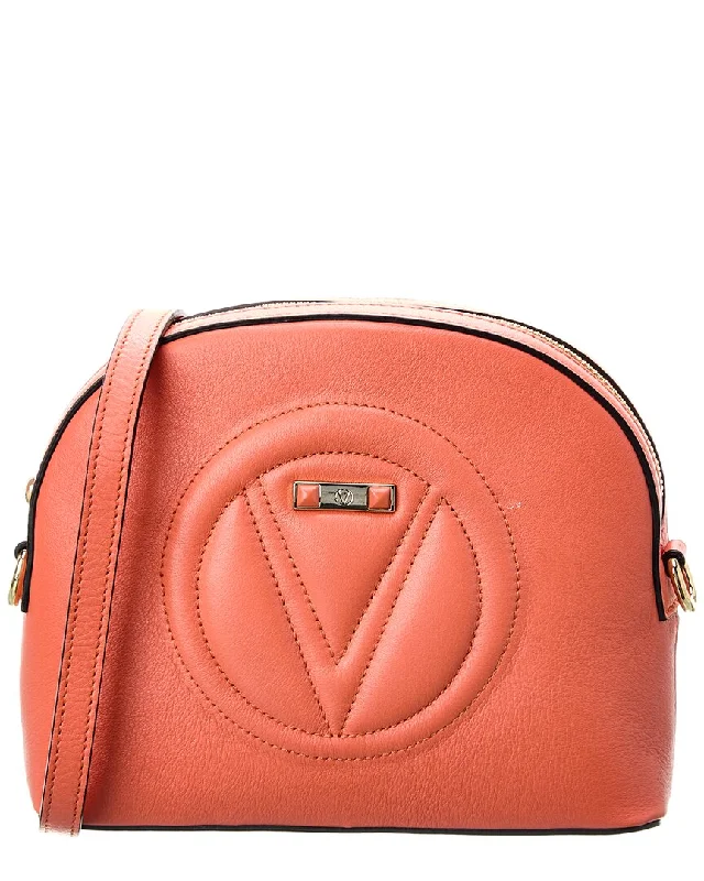 Women's Crossbody Bag with RFID - Blocking Pocket in Black for Safe TravelValentino by Mario Valentino Diana Signature Leather Crossbody Women's Crossbody Bag with RFID - Blocking Pocket in Black for Safe TravelValentino by Mario Valentino Diana Signature Leather Crossbody