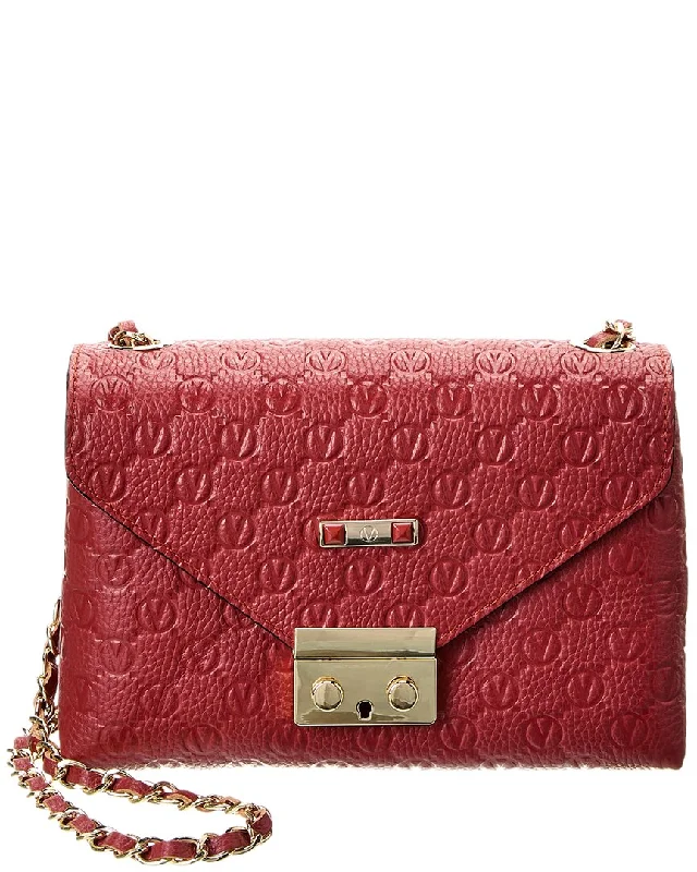 Women's Crossbody Bag with Magnetic Closure in White for Quick AccessValentino by Mario Valentino Isabelle Dollaro Monogram Leather Crossbody Women's Crossbody Bag with Magnetic Closure in White for Quick AccessValentino by Mario Valentino Isabelle Dollaro Monogram Leather Crossbody