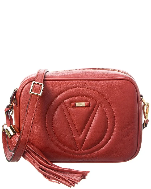 Large Faux Leather Crossbody Bag in Brown with Tassel Details for Casual TravelValentino by Mario Valentino Mia Signature Leather Crossbody Large Faux Leather Crossbody Bag in Brown with Tassel Details for Casual TravelValentino by Mario Valentino Mia Signature Leather Crossbody