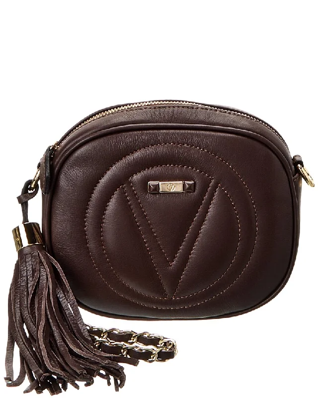 Hand - painted Canvas Crossbody Bag in Yellow for a Unique and Artistic LookValentino by Mario Valentino Nina Signature Leather Crossbody Hand - painted Canvas Crossbody Bag in Yellow for a Unique and Artistic LookValentino by Mario Valentino Nina Signature Leather Crossbody