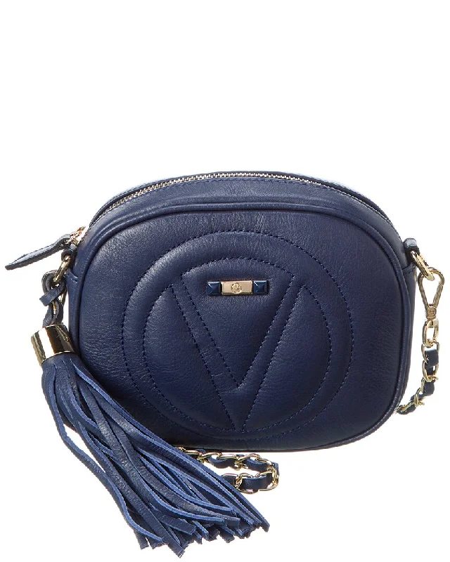 Women's Crossbody Bag with Chain Strap in Gold for a Glamorous TouchValentino by Mario Valentino Nina Signature Leather Crossbody Women's Crossbody Bag with Chain Strap in Gold for a Glamorous TouchValentino by Mario Valentino Nina Signature Leather Crossbody