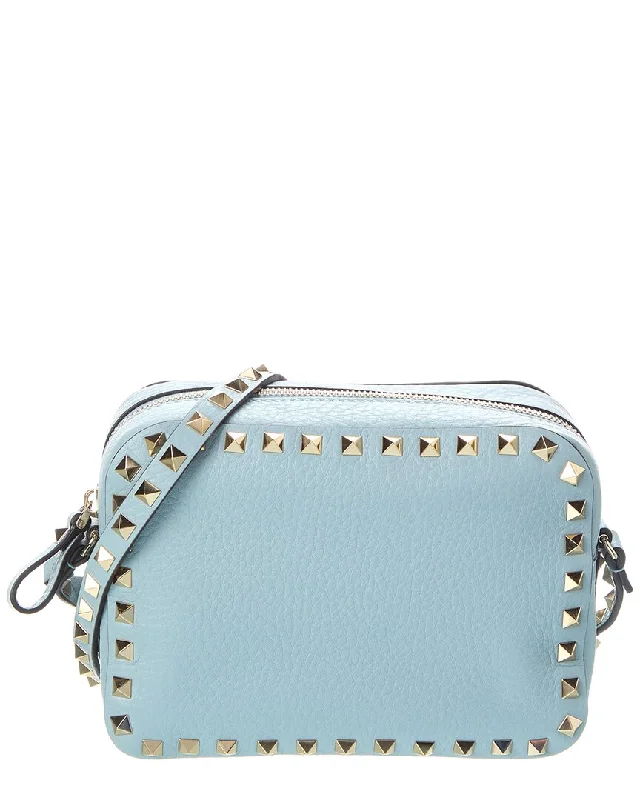 Geometric - Printed PVC Crossbody Bag in Multicolor for Trendy Street StyleValentino Rockstud Grainy Leather Camera Bag