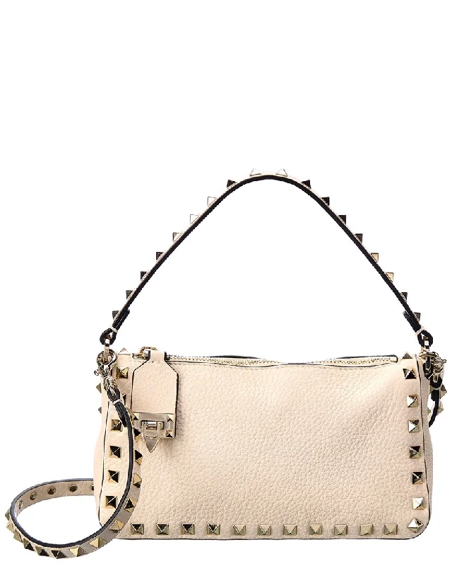 Geometric - Printed PVC Crossbody Bag in Multicolor for Trendy Street StyleValentino Rockstud Small Grainy Leather Crossbody
