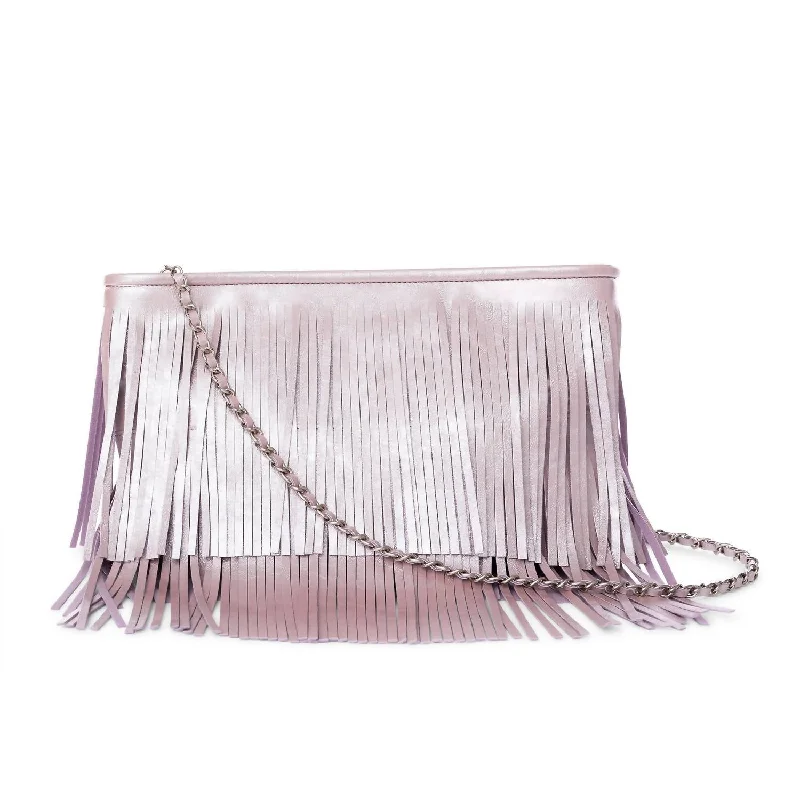 Geometric - Printed PVC Crossbody Bag in Multicolor for Trendy Street StyleWomen's Anissa Crossbody Bag In Lilac Metallic