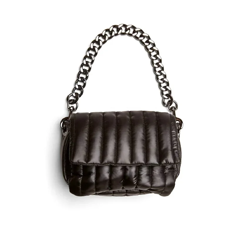 Women's Crossbody Bag with Chain Strap in Gold for a Glamorous TouchWomen's Bar Bag In Shiny Black Women's Crossbody Bag with Chain Strap in Gold for a Glamorous TouchWomen's Bar Bag In Shiny Black