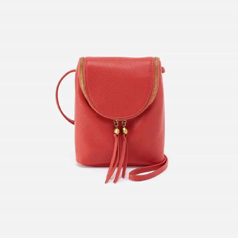 Leather - Trimmed Denim Crossbody Bag in Blue for a Vintage - Inspired LookWomen's Fern Crossbody Bag In Red Leather - Trimmed Denim Crossbody Bag in Blue for a Vintage - Inspired LookWomen's Fern Crossbody Bag In Red