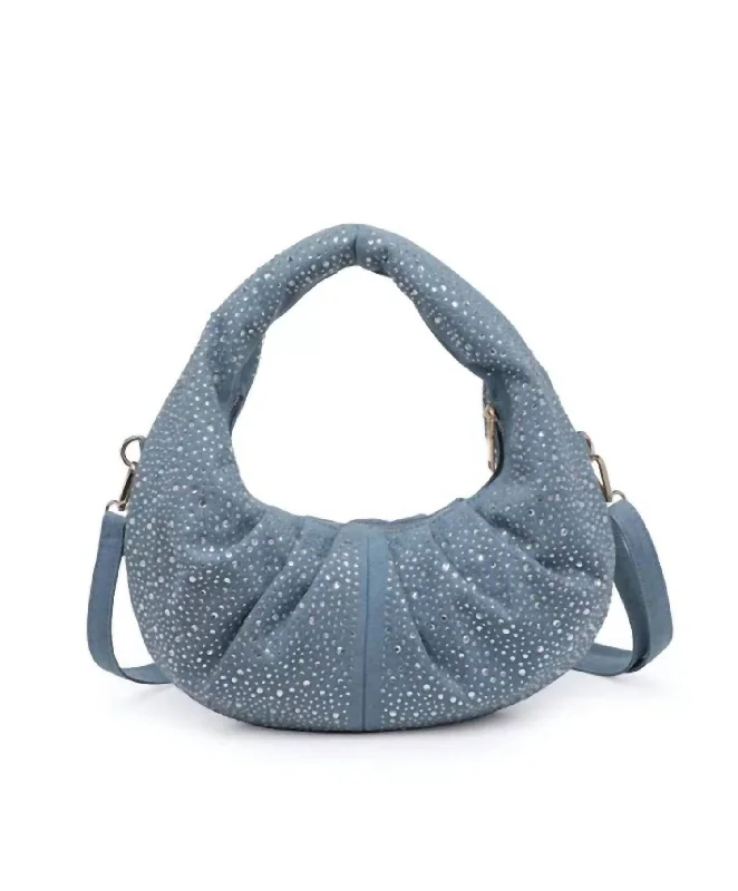 Metallic Crossbody Bag in Silver for New Year's Eve and Special CelebrationsWomen's Kimberleigh Crossbody Bag In Denim Metallic Crossbody Bag in Silver for New Year's Eve and Special CelebrationsWomen's Kimberleigh Crossbody Bag In Denim