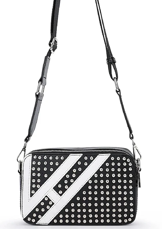 Quilted Leather Crossbody Bag in Cream for a Classic and Elegant AppearanceWomen's Meme Handbag In Black/white Quilted Leather Crossbody Bag in Cream for a Classic and Elegant AppearanceWomen's Meme Handbag In Black/white