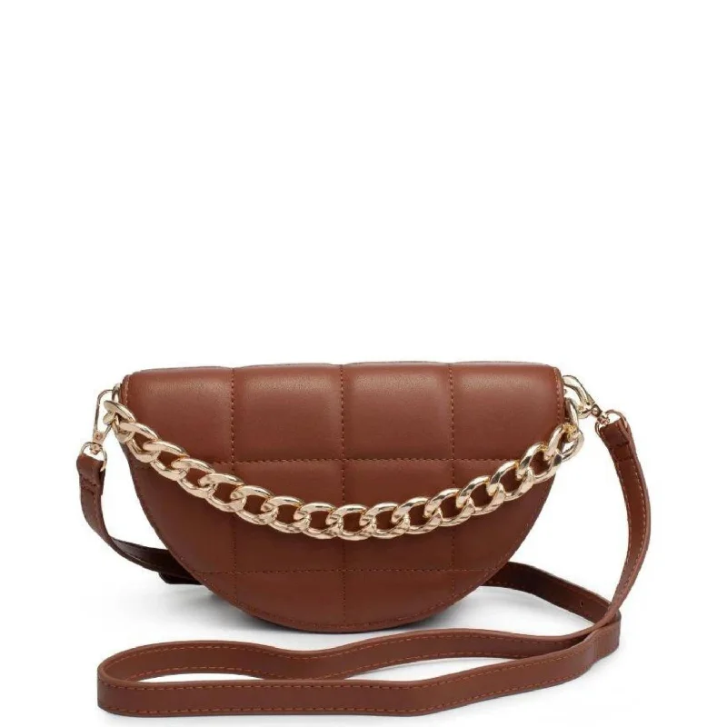 Quilted Leather Crossbody Bag in Cream for a Classic and Elegant AppearanceWomen's Natalie Bag In Chocolate Quilted Leather Crossbody Bag in Cream for a Classic and Elegant AppearanceWomen's Natalie Bag In Chocolate