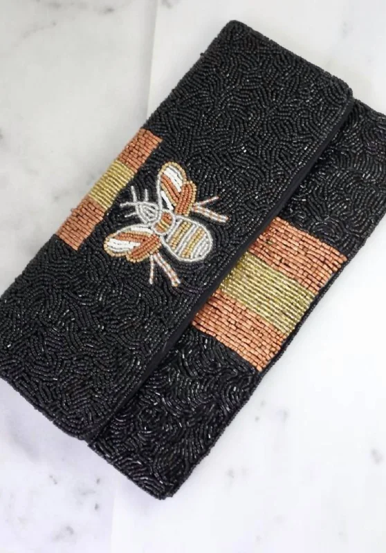Quilted Leather Crossbody Bag in Cream for a Classic and Elegant AppearanceWomen's Queen Bee Beaded Crossbody Bag In Black/copper/gold Quilted Leather Crossbody Bag in Cream for a Classic and Elegant AppearanceWomen's Queen Bee Beaded Crossbody Bag In Black/copper/gold